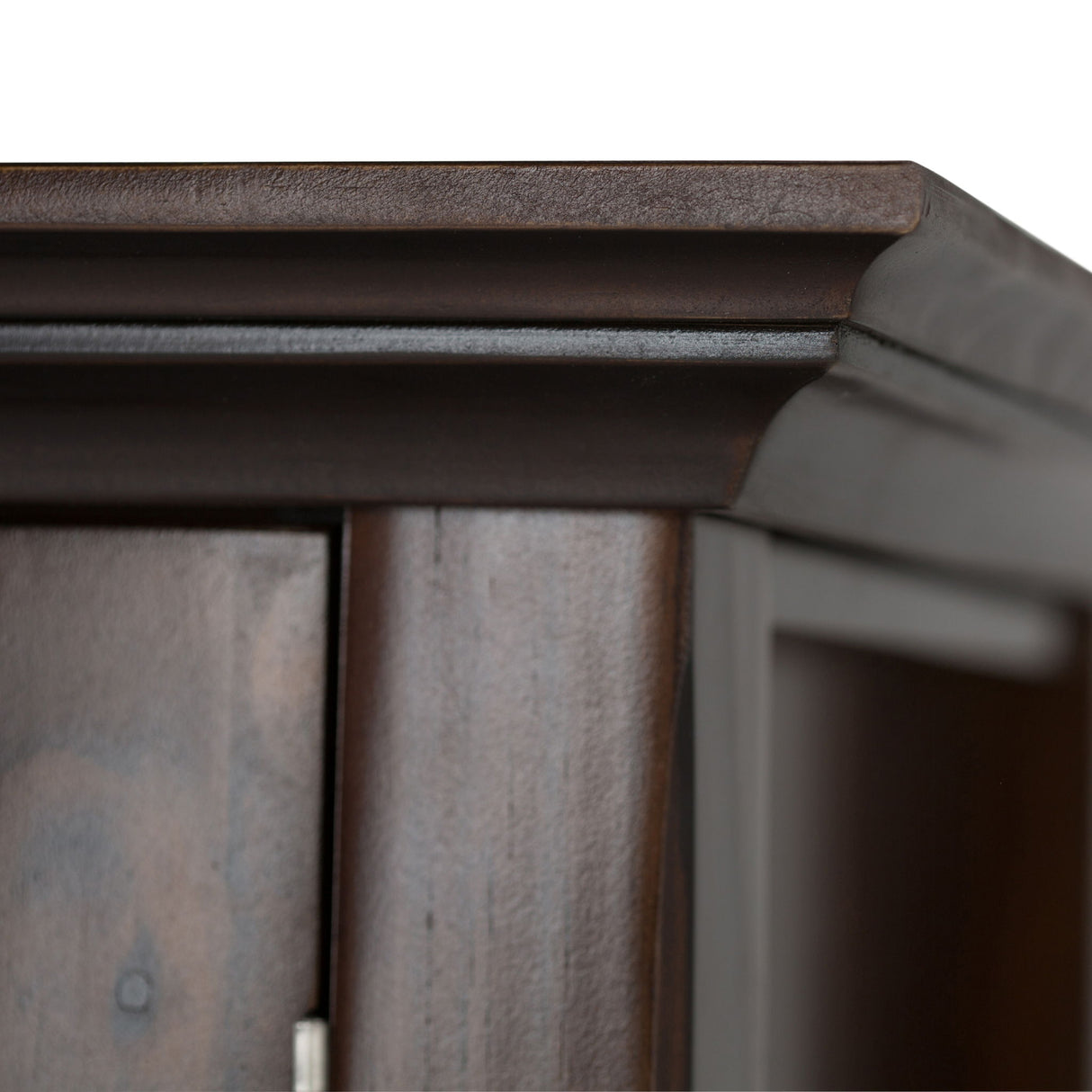 Acadian - Low Storage Cabinet - Brunette Brown by Simpli-Home | Bel Furniture