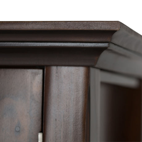 Acadian - Low Storage Cabinet - Brunette Brown by Simpli-Home | Bel Furniture