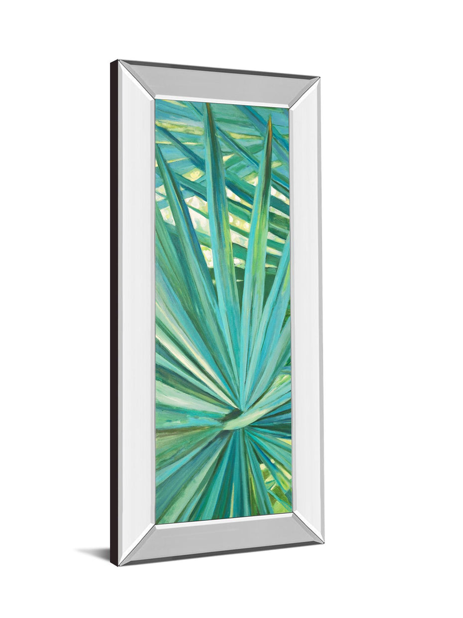 Fan Palm I By Suzanne Wilkins - Mirror Framed Print Wall Art - Green