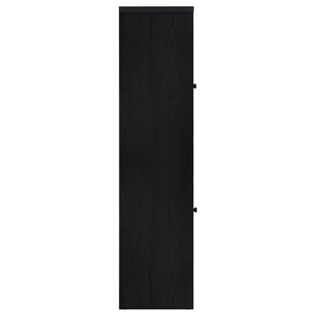 Denison - 67" 2-Door Media Tower Storage Cabinet - Black