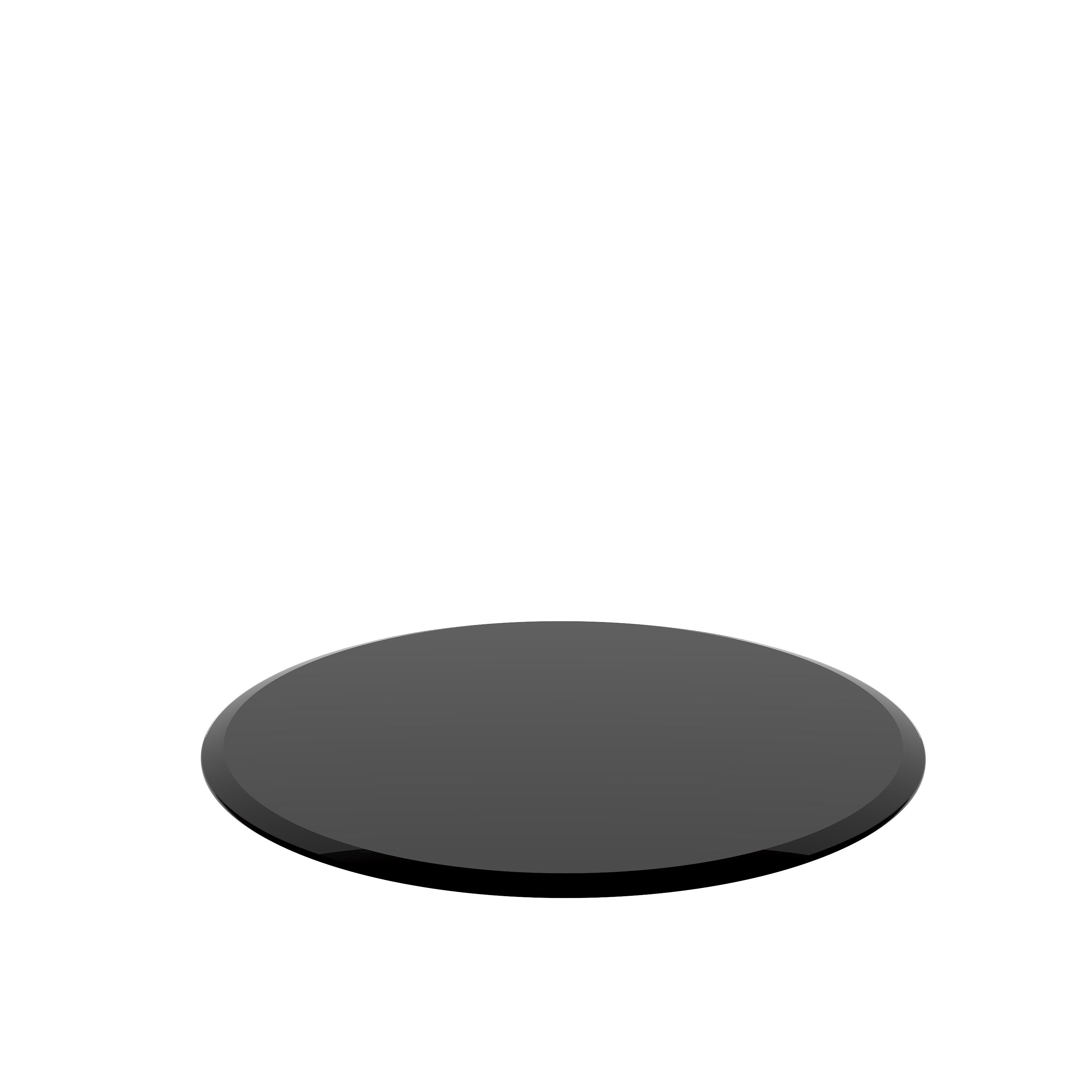 Round Tempered Glass Table Top Glass Thick Beveled Polished Edge