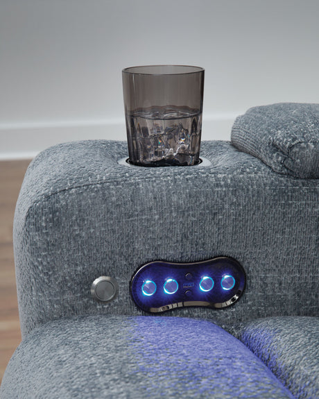 Studio Cave - Steel - Power Recliner by Signature Design by Ashley® | Bel Furniture