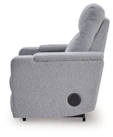 Pineland - Glider Power Recliner With Audio System - Pewter