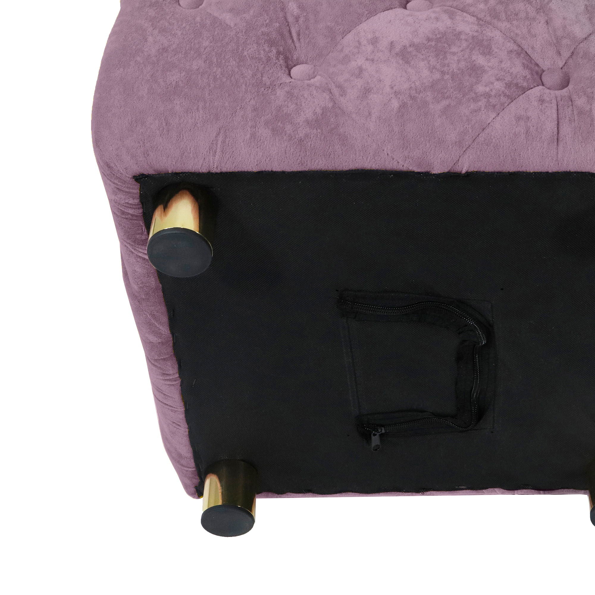 Modern Velvet Upholstered Ottoman, Exquisite Small End Table, Soft Foot Stool, Dressing Makeup Chair, Comfortable Seat For Living Room, Bedroom, Entrance