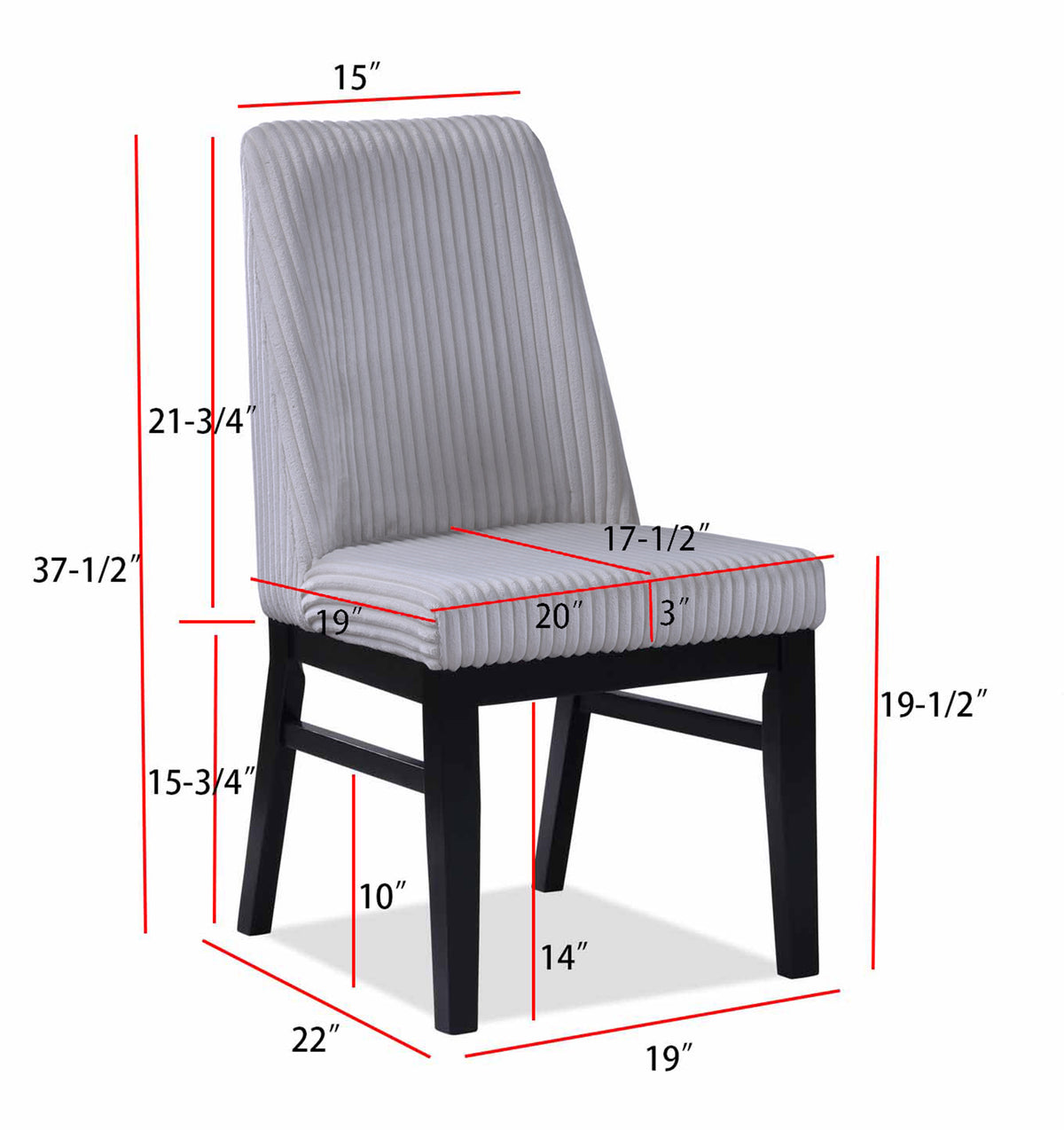 Hadley Side Chair Light Grey