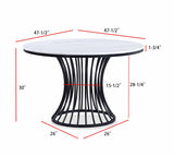 Hadley Faux Marble Round Table