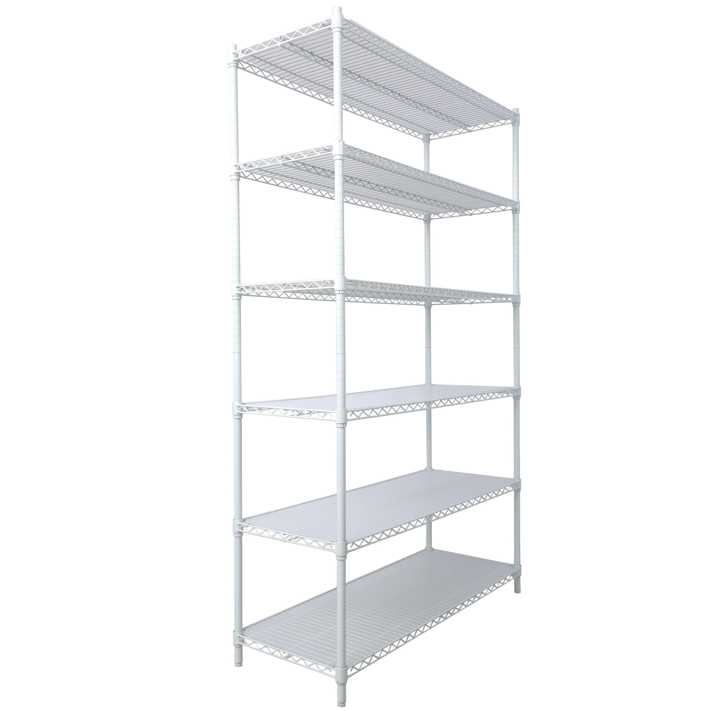 6 Tier 6000Lbs Capacity Nsf Metal Shelf Wire Shelving Unit, Heavy Duty Adjustable Storage Rack With Wheels & Shelf Liners For Commercial Grade Utility Steel Storage Rack