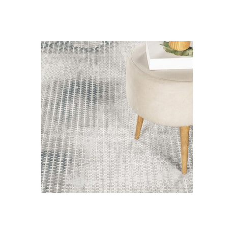 Geometrix - 5'3" X 7'3" Area Rug, Geometric 3D Effect - Ivory / Gray - view 3