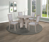 Amara - 5 Piece Round Dining Set Drift Wood - Drift Wood