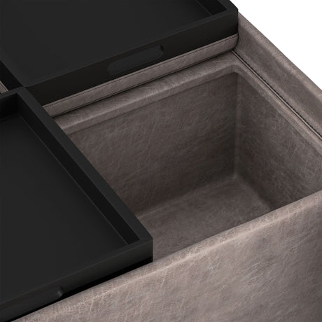 Avalon - Square Coffee Table, Storage Ottoman - view 20
