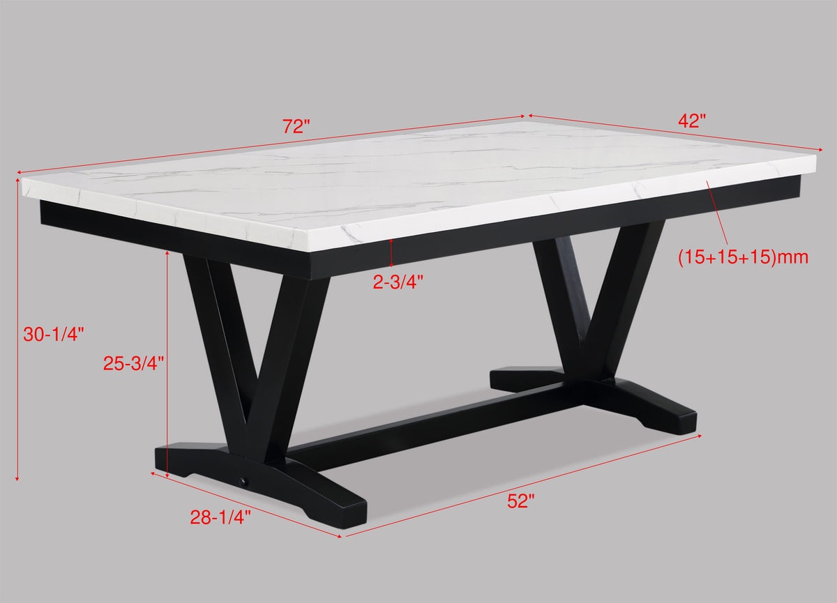 Tanner Faux Carrera Dining Table