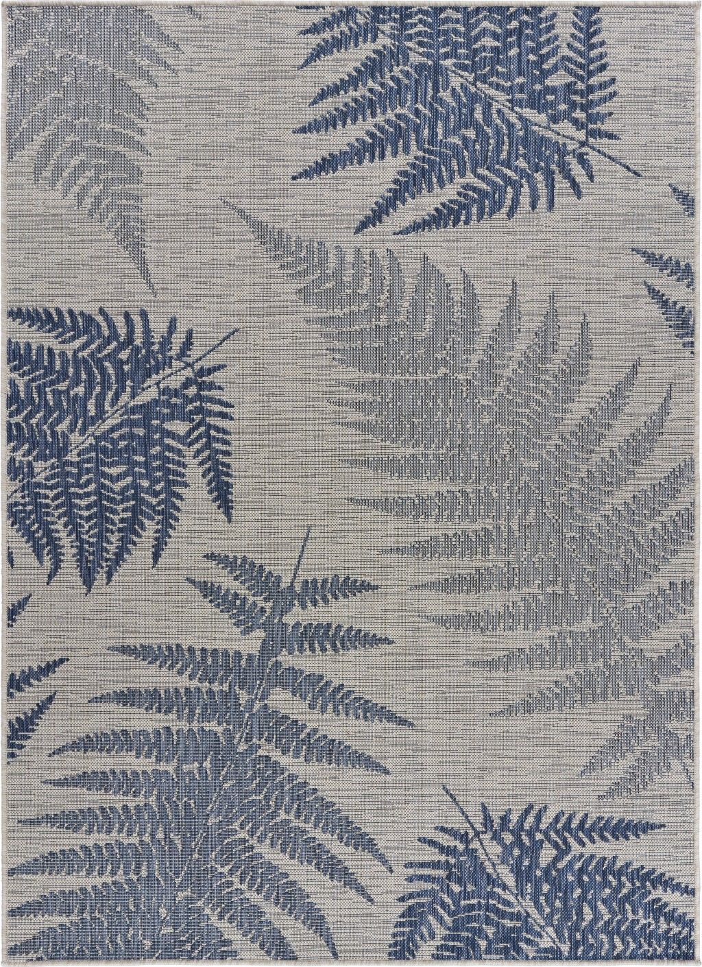 8' X 10' Area Rug Indoor / Outdoor - Gray / Blue