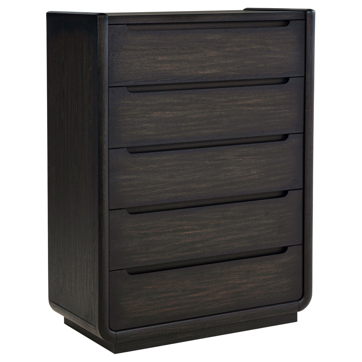 Leandro - 5-Drawer Bedroom Chest Of Drawers - Burnished Black