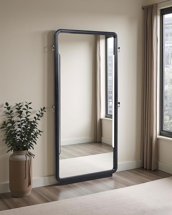 Leandro - 76" Full Length Floor Mirror - Burnished Black