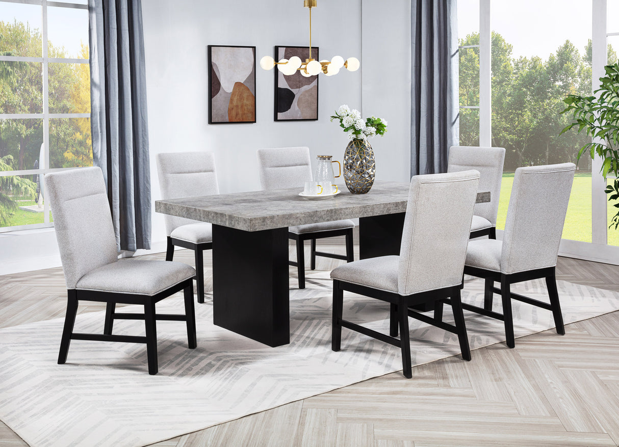 Sebastian - Side Chair (Set of 2) - Black / Gray