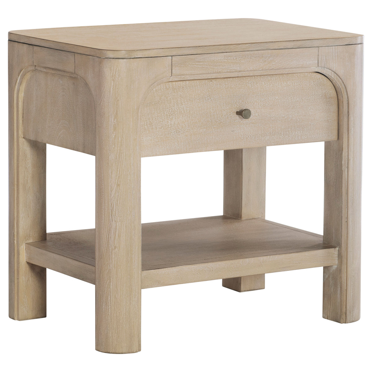 Solano - 1-Drawer Nightstand Bedside Table - Weathered Mango