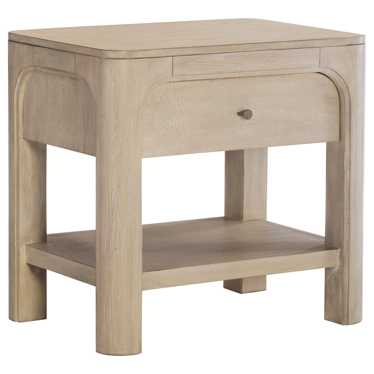 Solano - 1-Drawer Nightstand Bedside Table - Weathered Mango