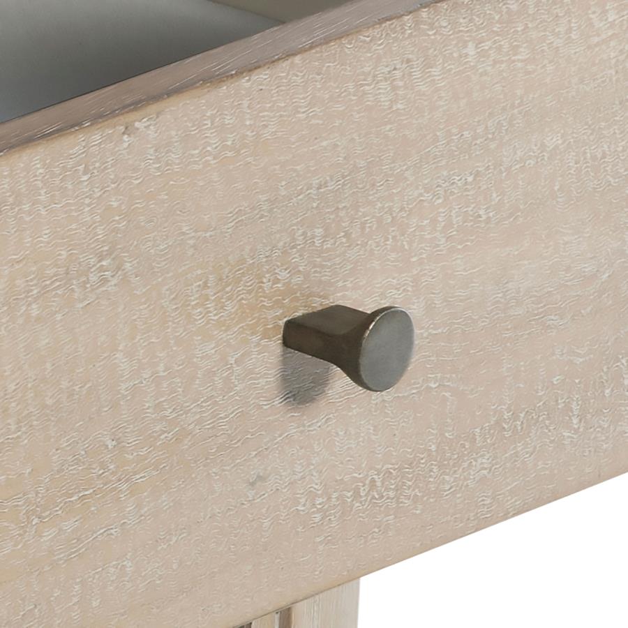 Solano - 1-Drawer Nightstand Bedside Table - Weathered Mango