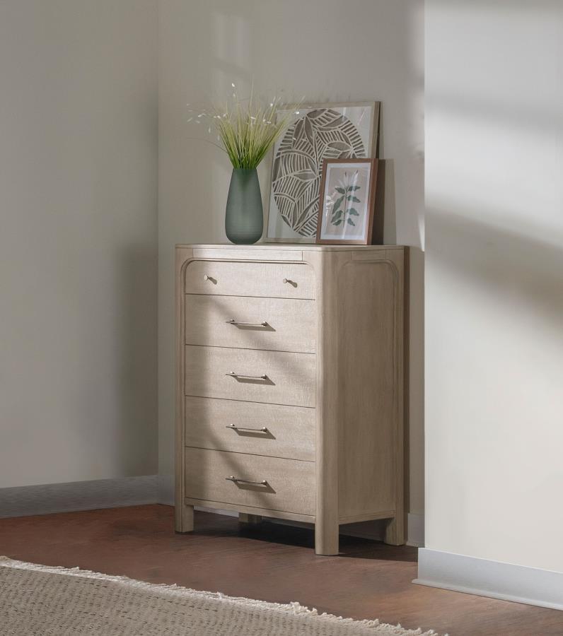 Solano - 5-Drawer Bedroom Chest Of Drawers - Weathered Mango