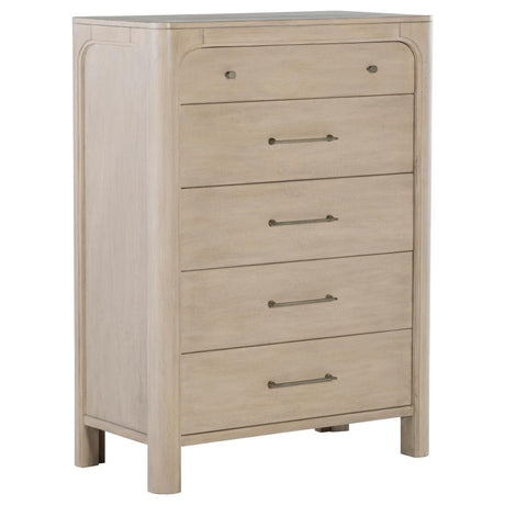 Solano 5-Drawer Bedroom Chest Of Drawers Weathered Mango