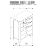 Solano - 5-Drawer Bedroom Chest Of Drawers - Weathered Mango