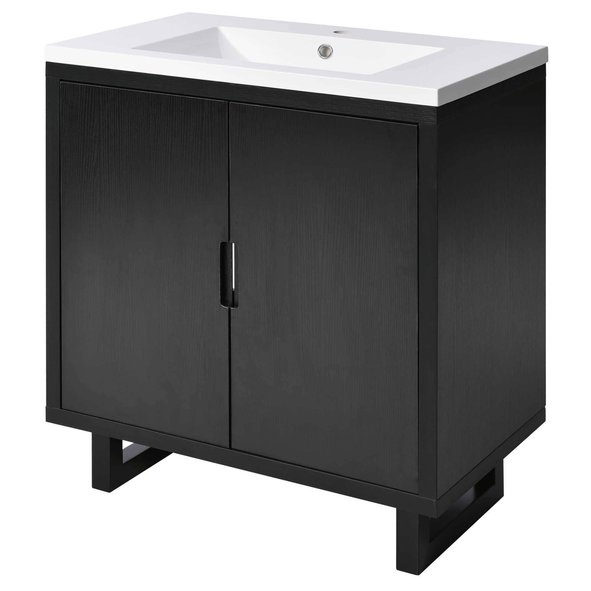 Bathroom Vanity Set With Sink, Combo Cabinet, Bathroom Storage Cabinet, Solid Wood Frame