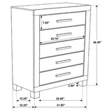 Woodmont - 5-Drawer Bedroom Chest - Rustic Golden Brown