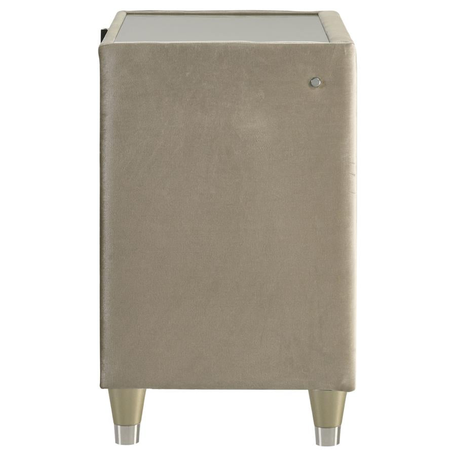 Lorient - 2-Drawer LED Nightstand With USB