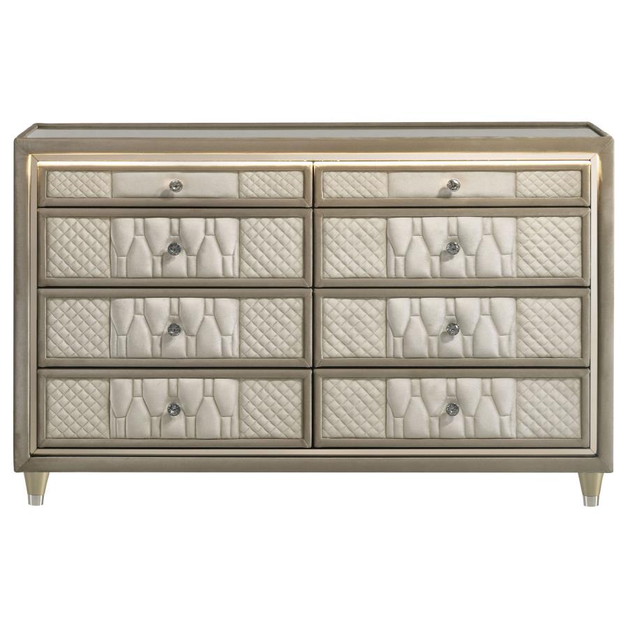 Lorient - 8-Drawer LED Bedroom Dresser Cabinet