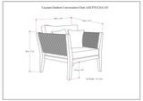 Cayman - Outdoor Conversation Chair - Slate Gray by Simpli-Home | Bel Furniture