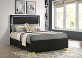 Marceline - Wood LED Panel Bed