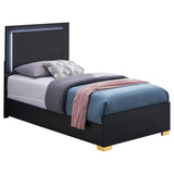 Marceline - Wood LED Panel Bed