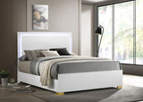 Marceline - Wood LED Panel Bed