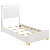 Marceline - Wood LED Panel Bed