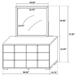 Marceline - 6-Drawer Dresser With Mirror