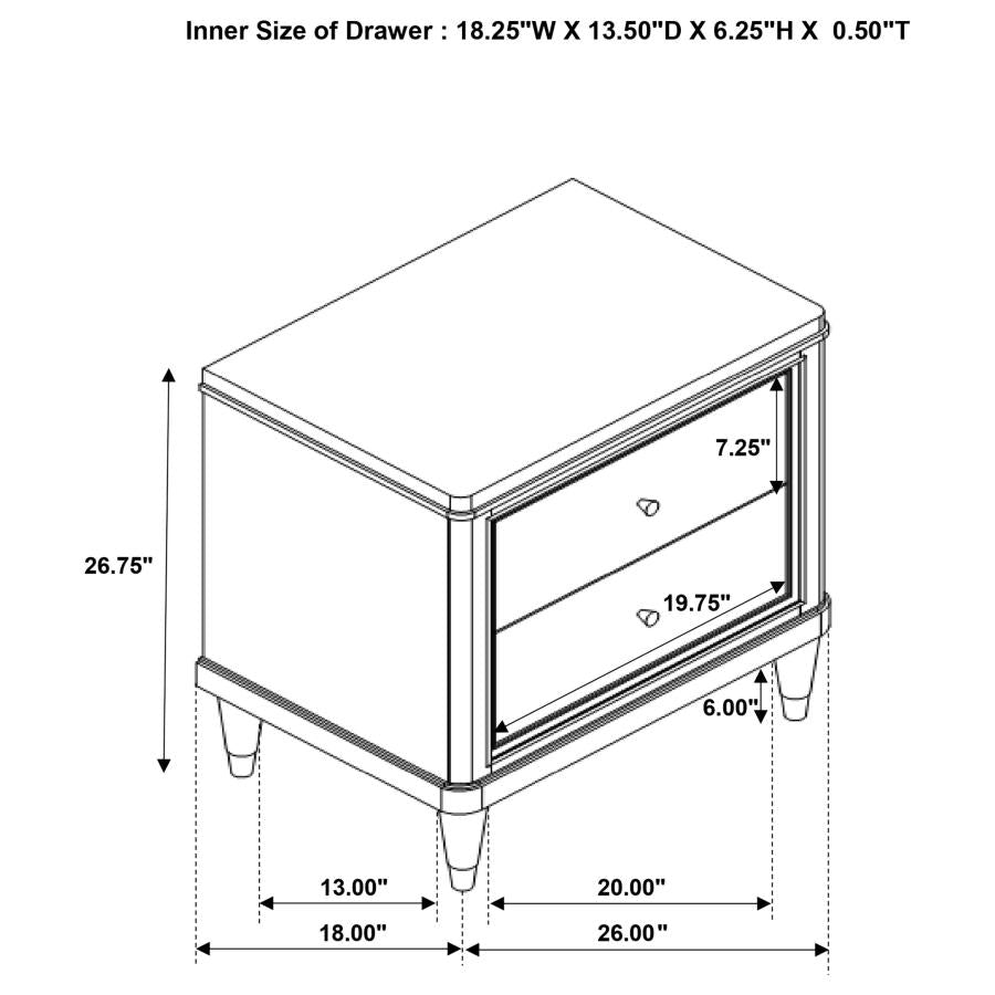 Emberlyn - 2-Drawer Nightstand - Brown