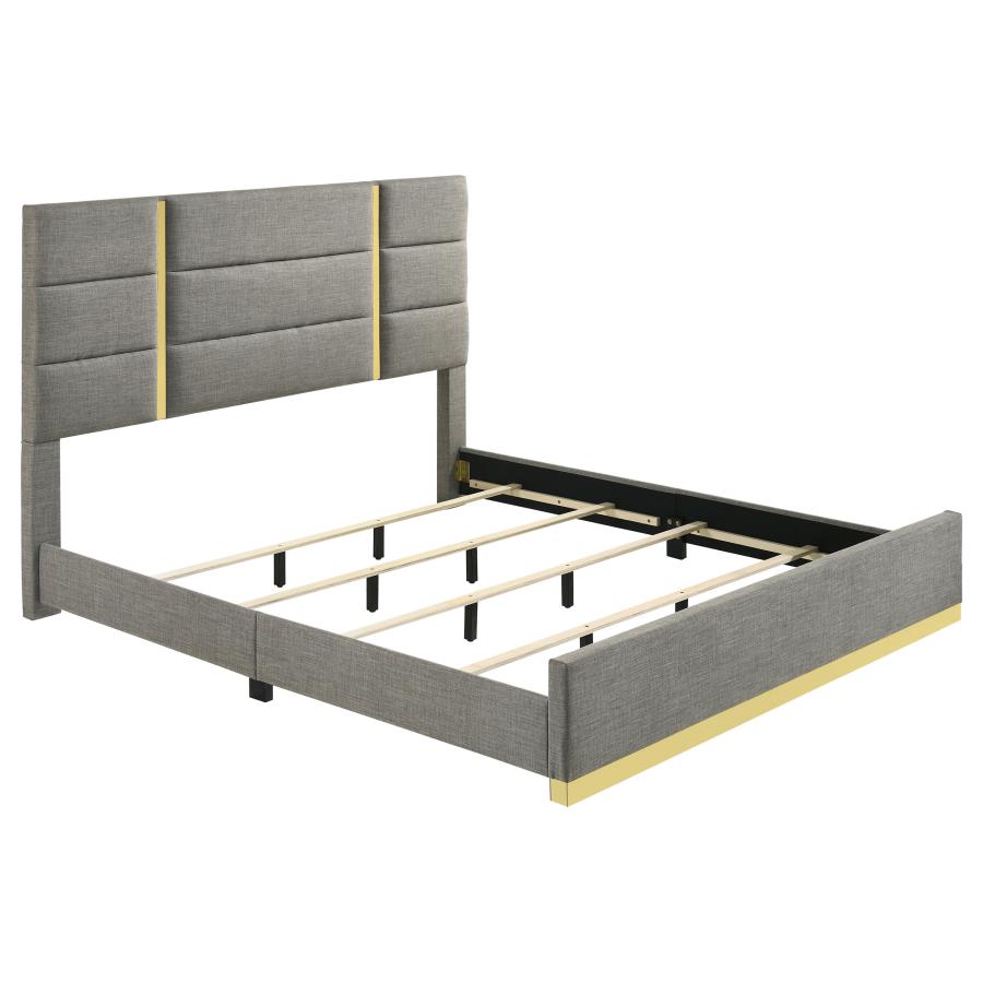 Ines Fabric Upholstered Panel Bed