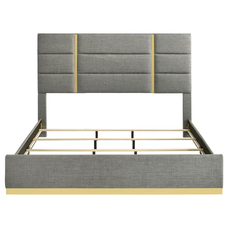 Ines - Fabric Upholstered Panel Bed