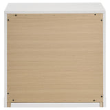 Ines - 2-Drawer Nightstand Bedside Table - White High Gloss