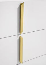Ines - 2-Drawer Nightstand Bedside Table - White High Gloss
