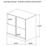 Ines - 2-Drawer Nightstand Bedside Table - White High Gloss