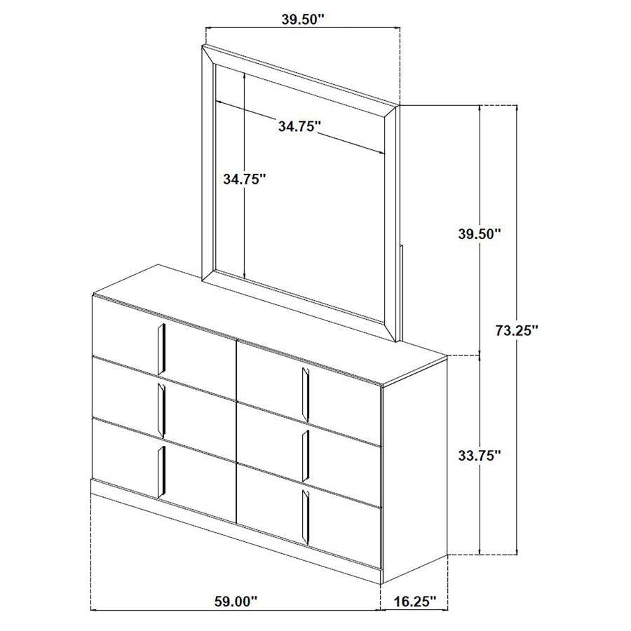 Ines - 6-Drawer Bedroom Dresser Cabinet