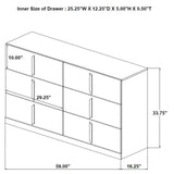 Ines - 6-Drawer Bedroom Dresser Cabinet
