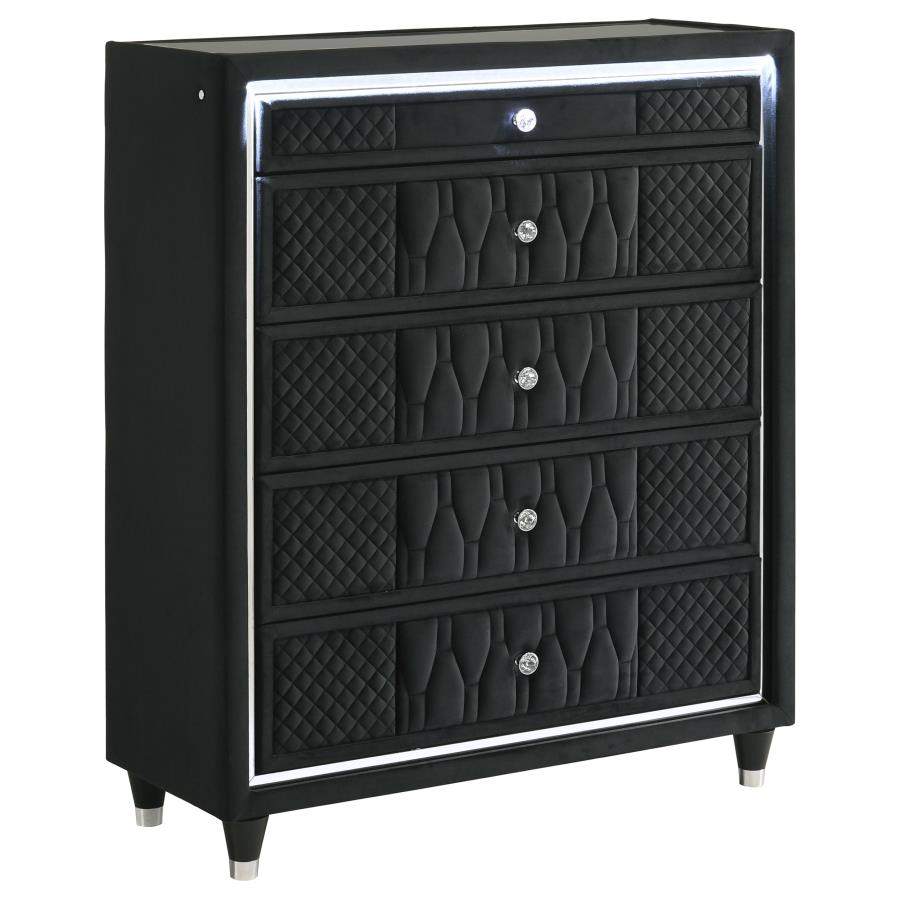 Lorient - Bedroom Set With LED Flame Box Dresser