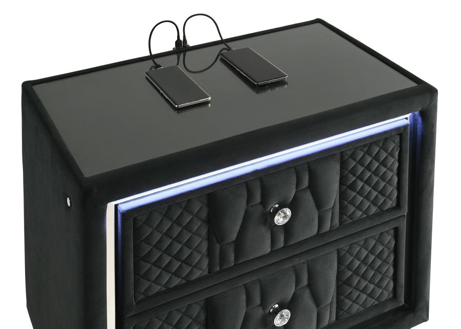 Lorient - Bedroom Set With LED Flame Box Dresser