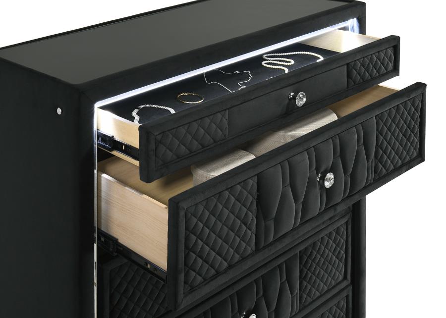 Lorient - Bedroom Set With LED Flame Box Dresser