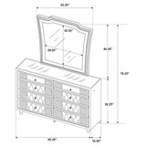 Lorient - 8-Drawer LED Bedroom Dresser Cabinet