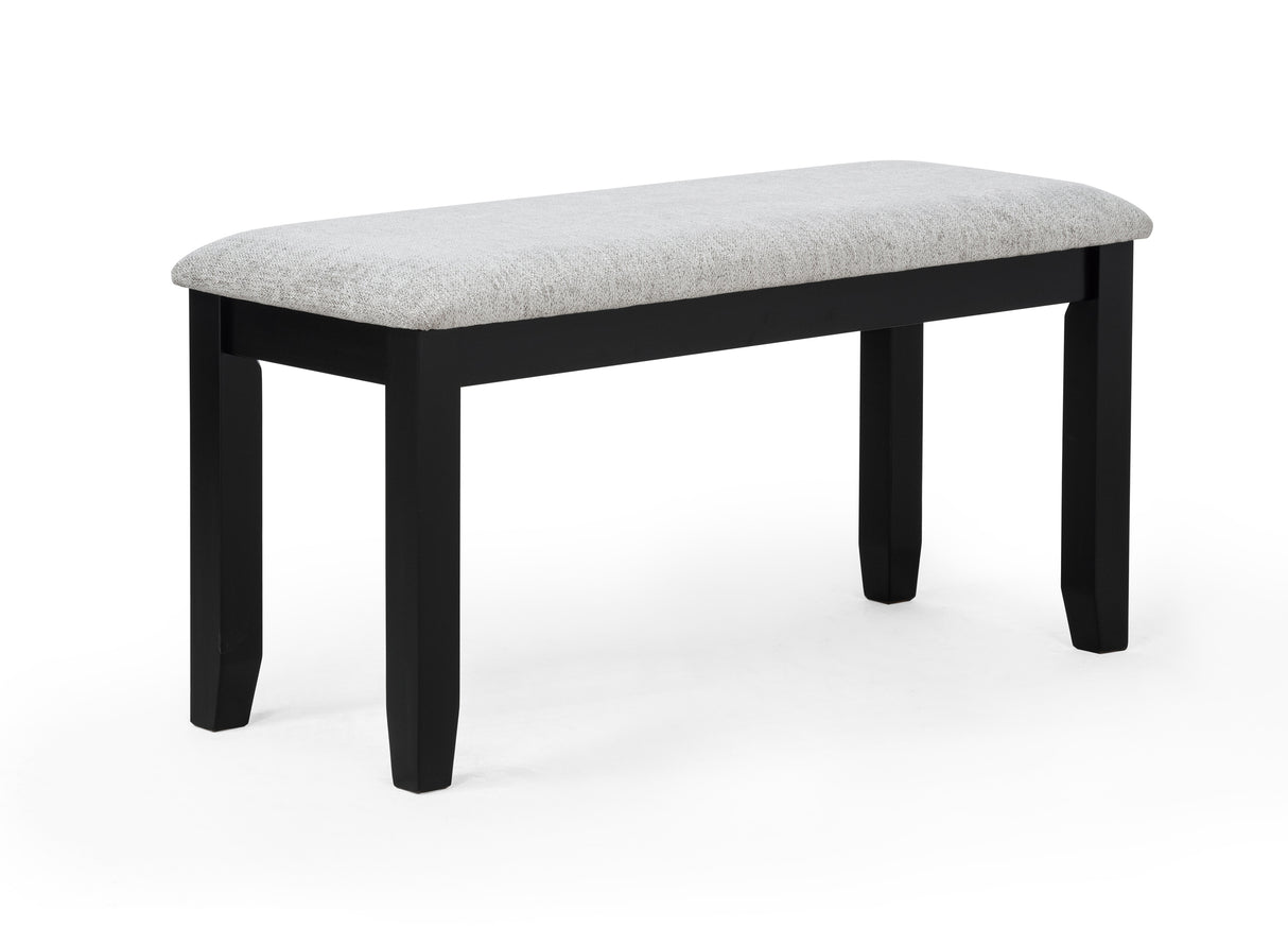 Lester - 6 Piece Dining Set With Bench - Light Gray