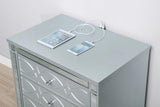 Gunnison - 2-Drawer Nightstand - Silver Metallic