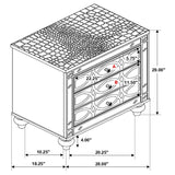 Gunnison - 2-Drawer Nightstand - Silver Metallic
